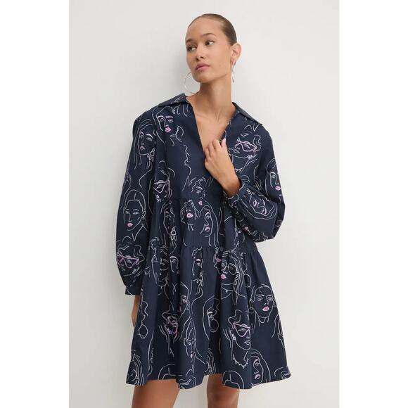 DESIGUAL LOUISVILLE COTTON A-LINE TIERED SWING DRESS - Picture 1 of 9
